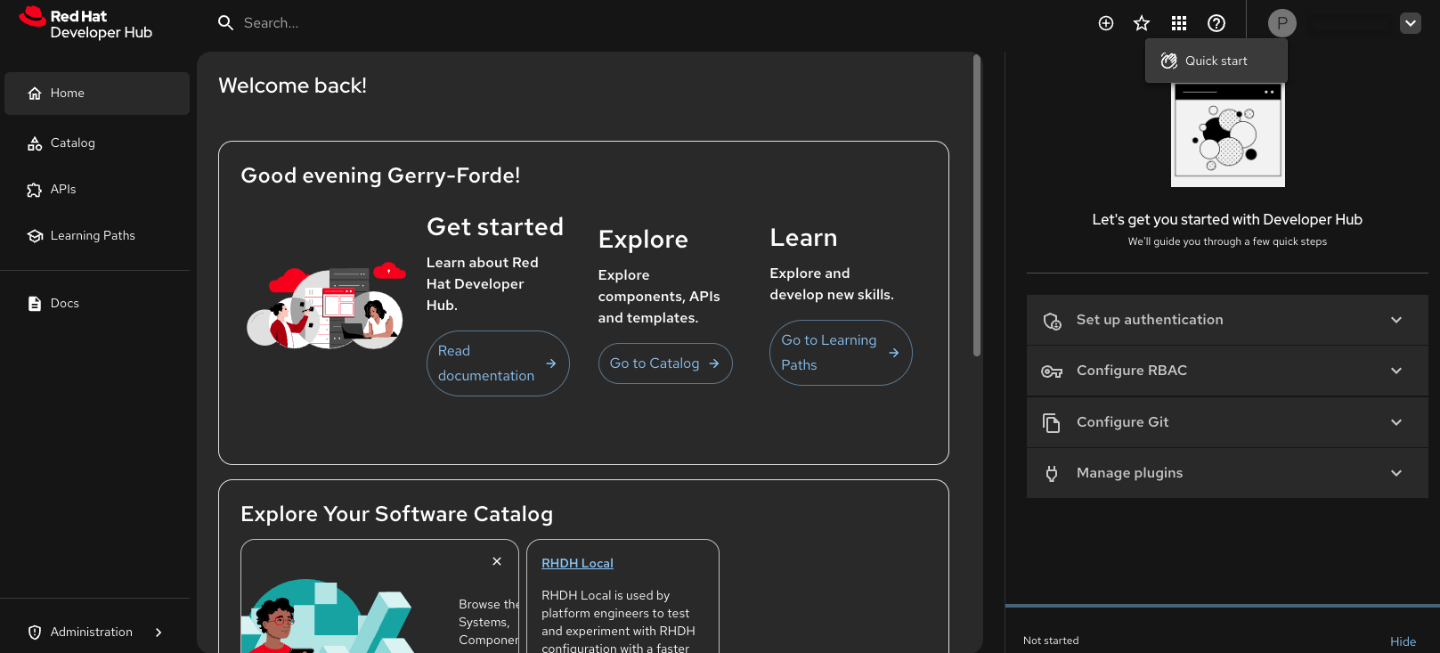 About Quickstarts
