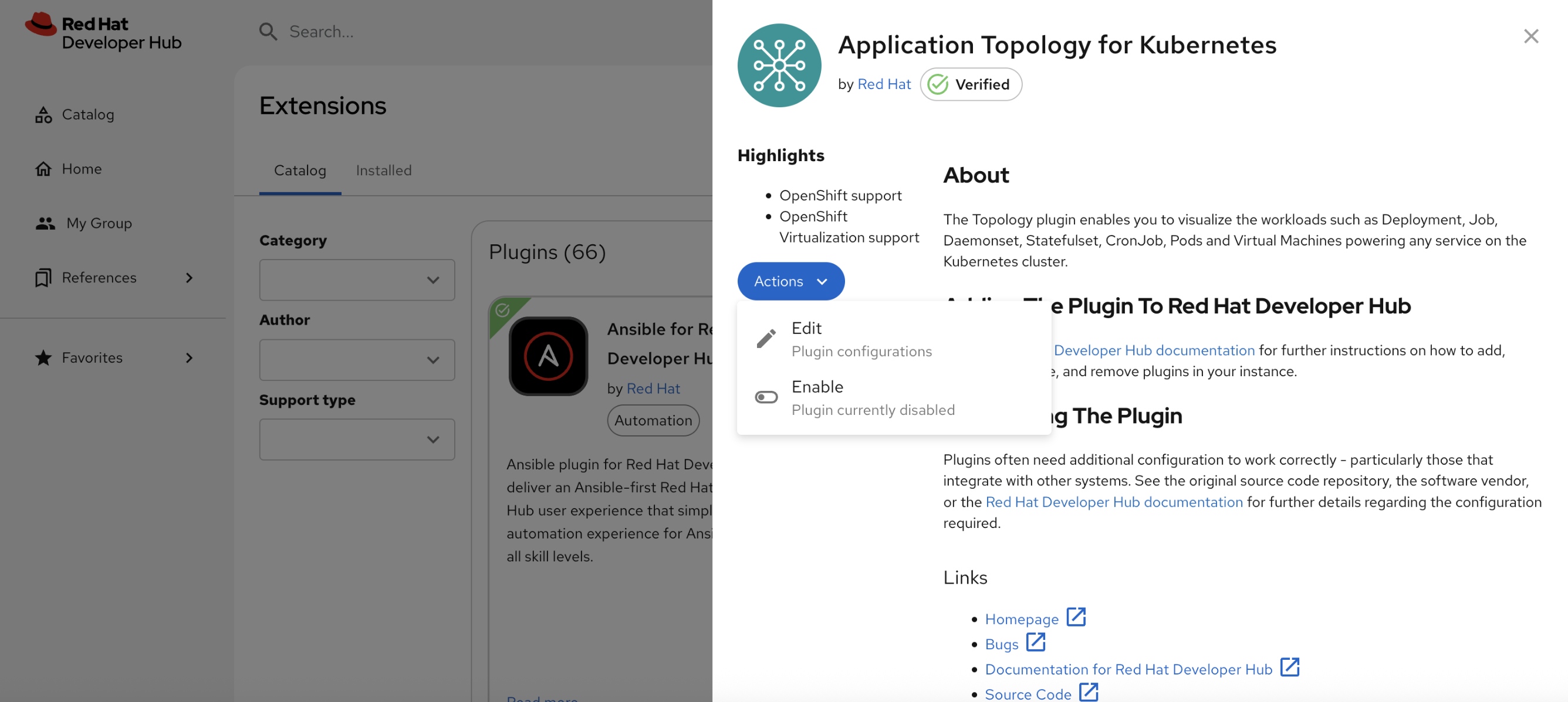 extensions enable plugin 1