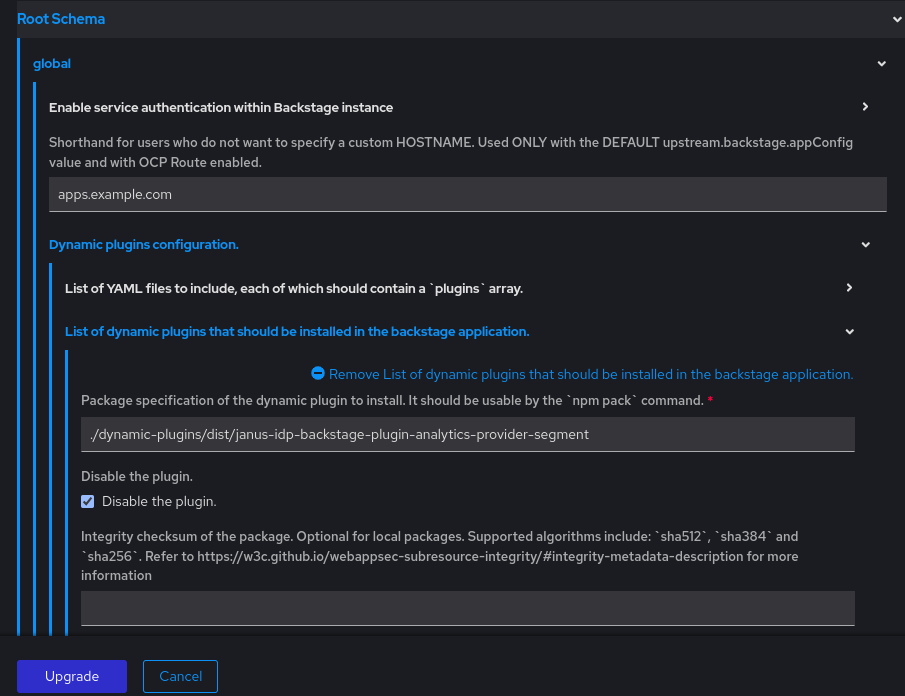 Disabling telemetry data collection in the Helm chart