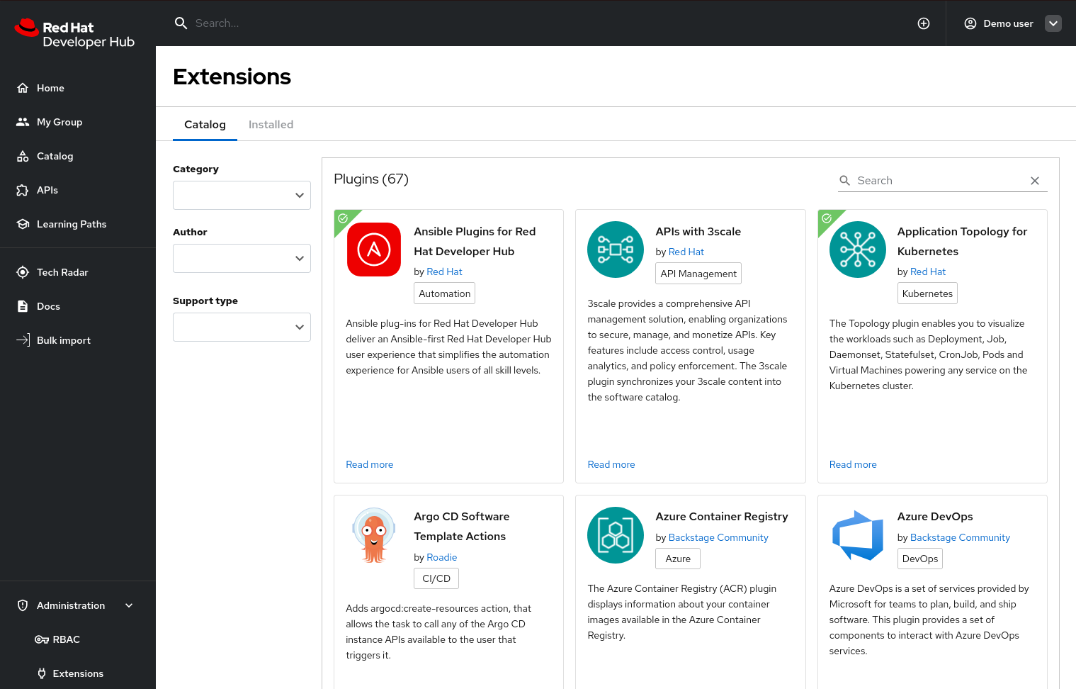 Extensions Catalog