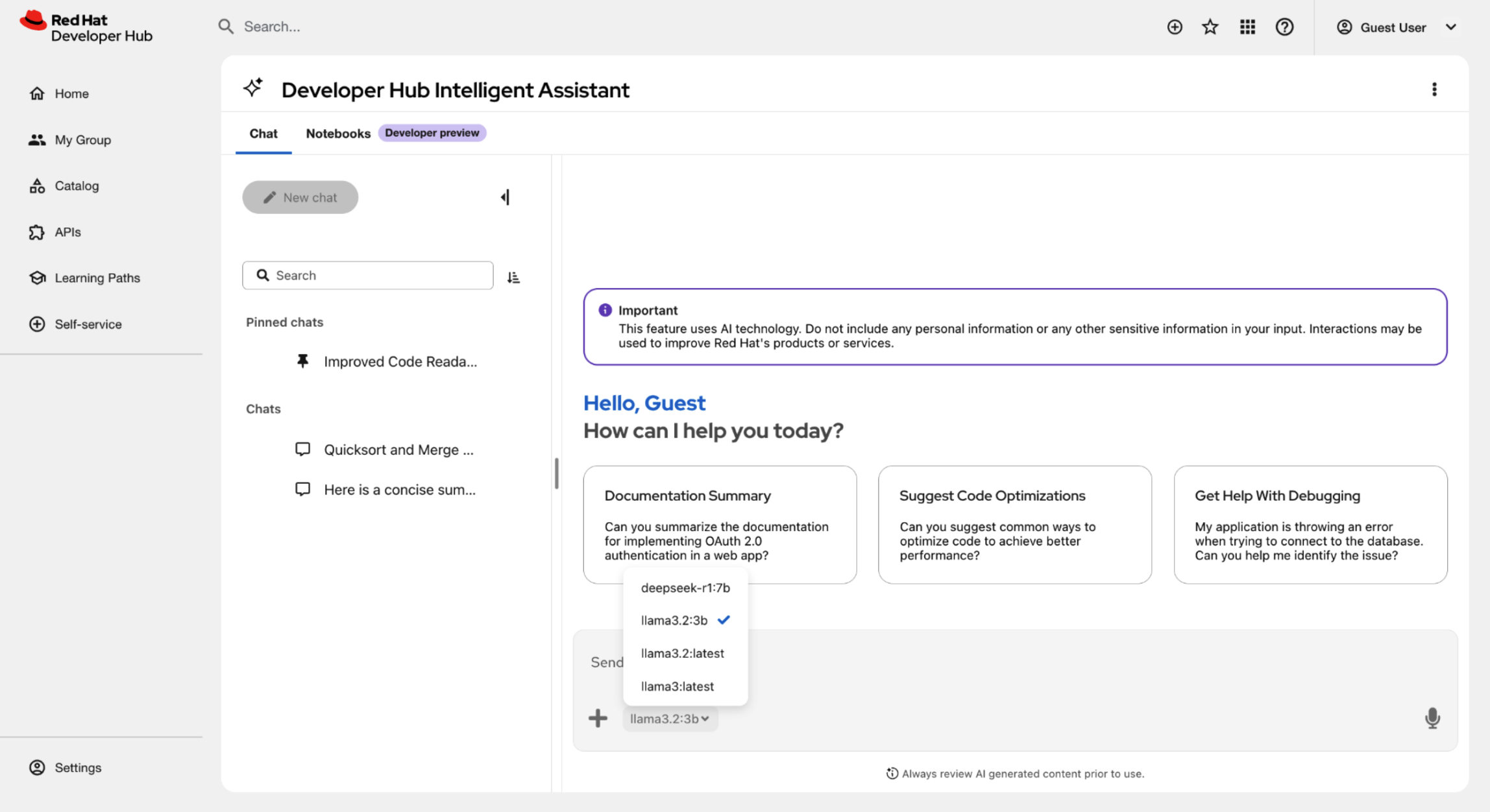 Intelligent assistant chat AI model
