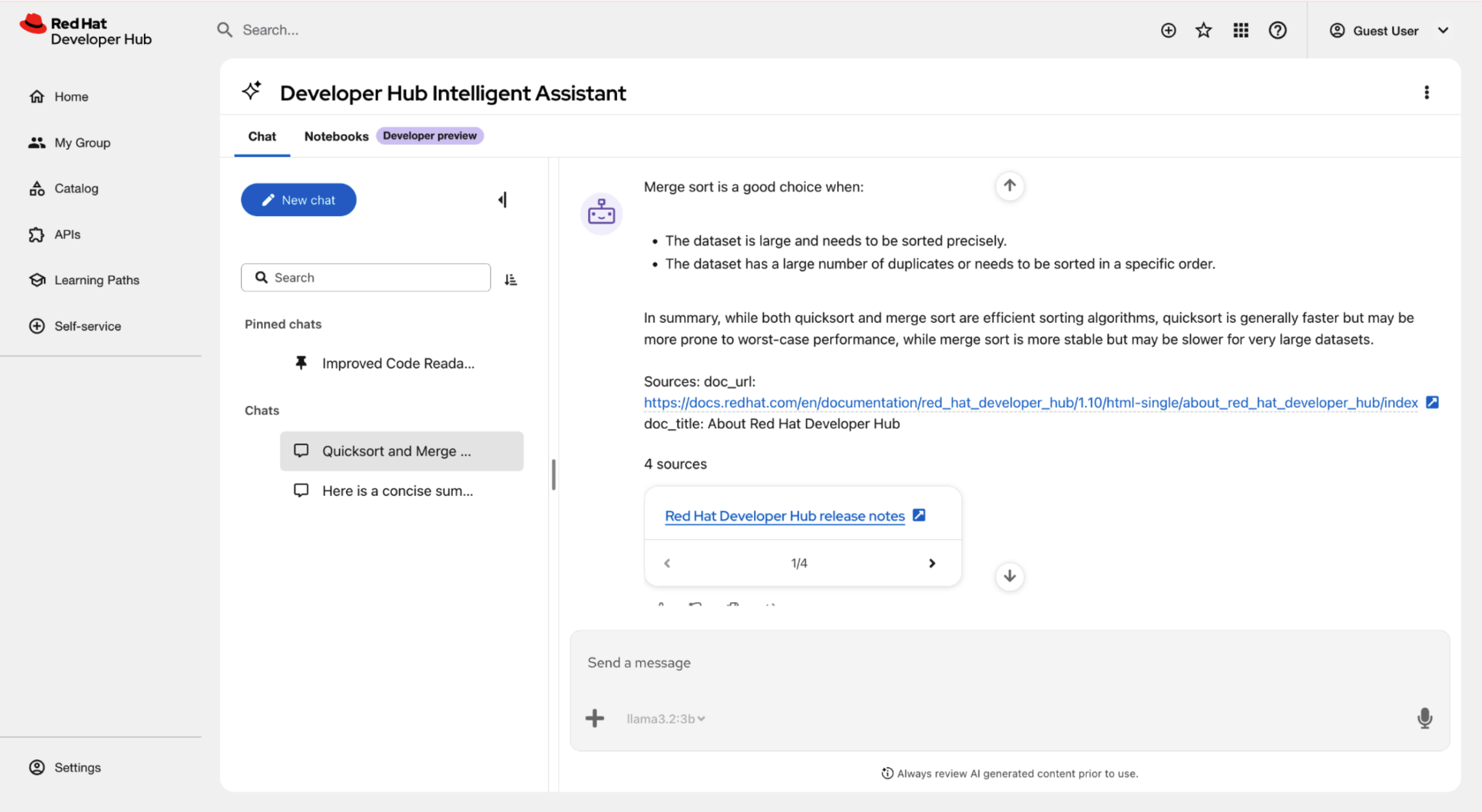Intelligent assistant new chat